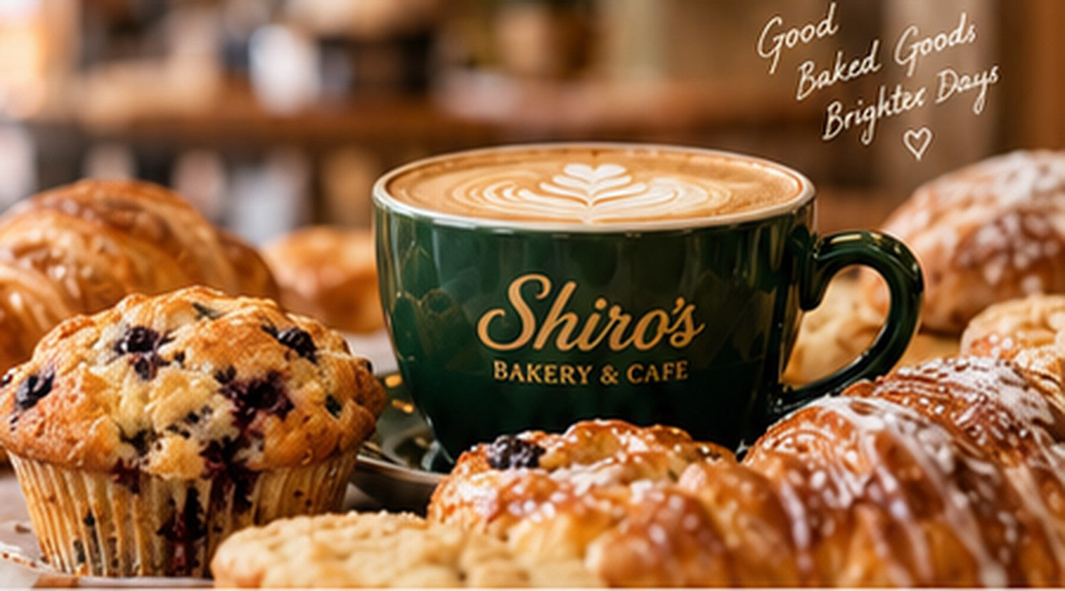 Coffee and pastries from Shiro's Bakery & Cafe